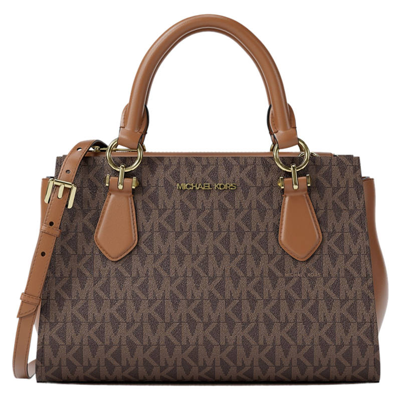 MICHAEL KORS Marilyn Coated Canvas Handbag Small Women's Brown