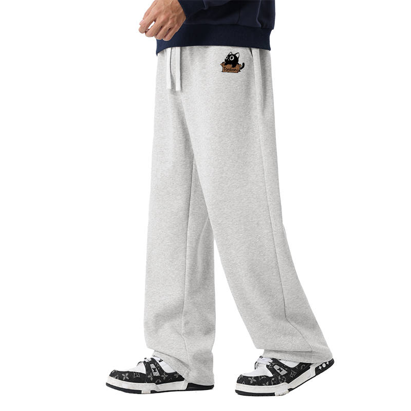 Tonlion Casual Pants Unisex Moderate Straight Fit Pants