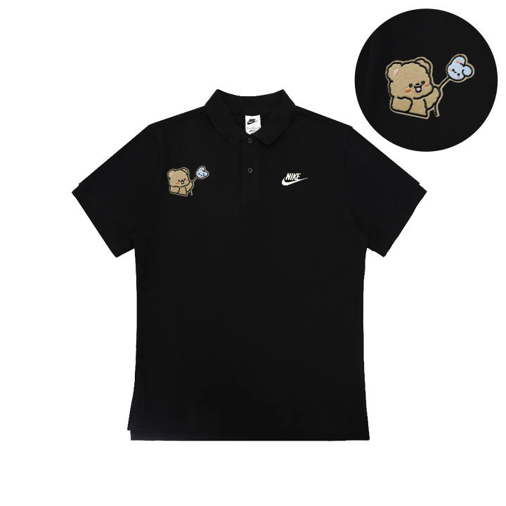 Nike Nike Polo Shirts Unisex Black Polo Collar Moderate Straight Fit