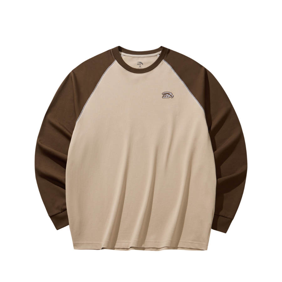 ANTA Anta T Shirt Men's Earth Plain Gray/Turtle Shell Brown