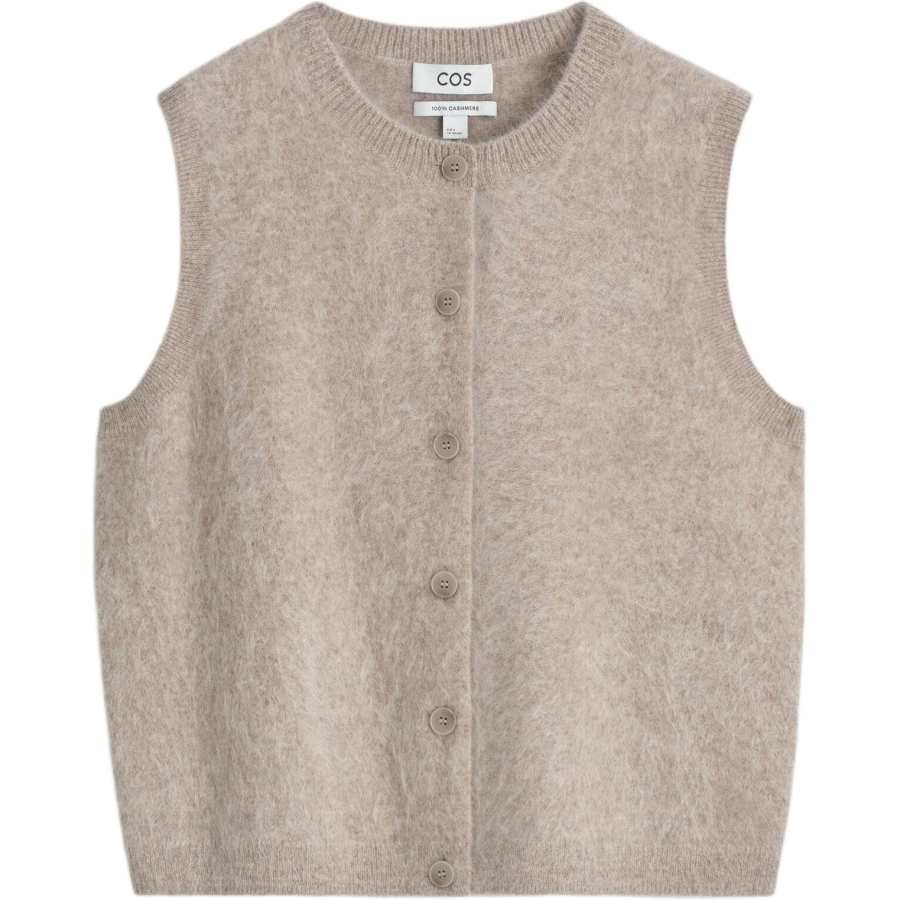 COS Tank Tops Women's Beige Crew Neck Moderate Other