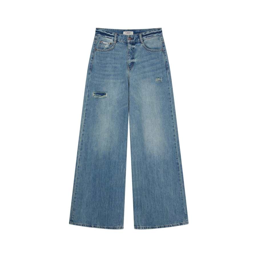 Teenie Weenie Jeans Women's Light Blue Moderate Straight Fit Pants