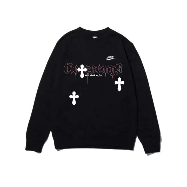 Nike Nike Sweatshirts Unisex Black Crew Neck Moderate Regular