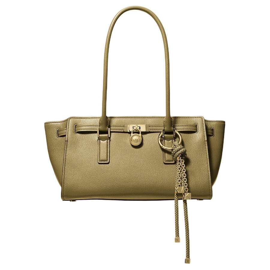 MICHAEL KORS Hamilton Leather Shoulder Bag Small Women's Green