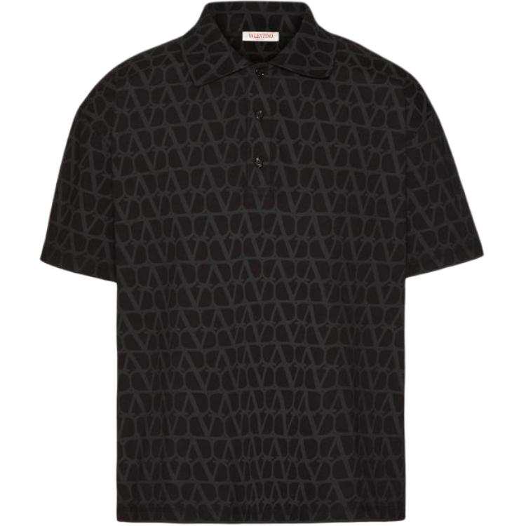 Valentino Toile Iconographe Straight Hem Polo Shirt