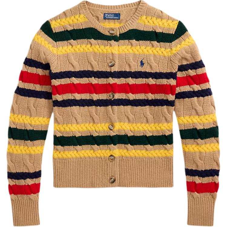 Polo Ralph Lauren Cable knit Striped pattern Cardigan