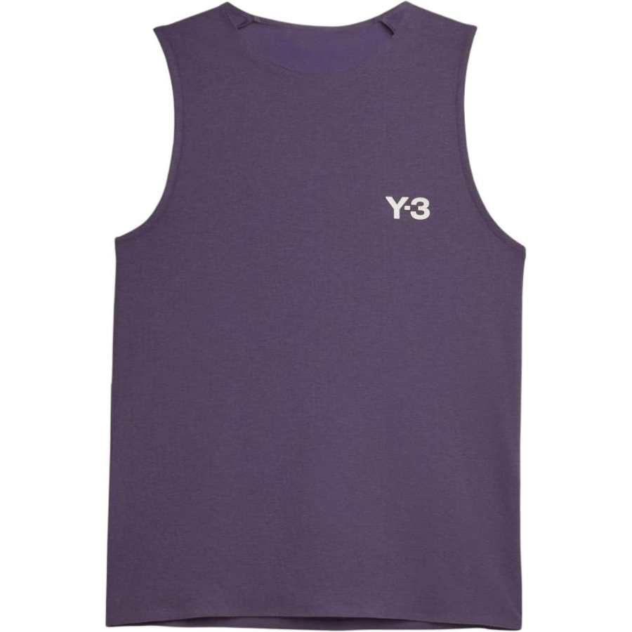 Y-3 Y-3 logo-print cut-out performance top