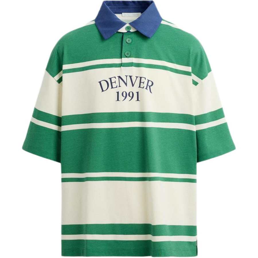 ZARA Polo Shirts Unisex Green Polo Collar Moderate Other