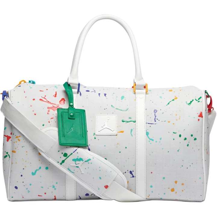 Jordan Jordan Monogram Polyester Travel Bag Unisex White