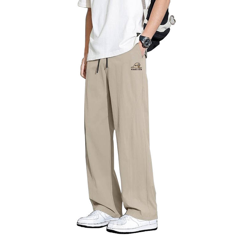 Tonlion Casual Pants Unisex Moderate Straight Fit Pants