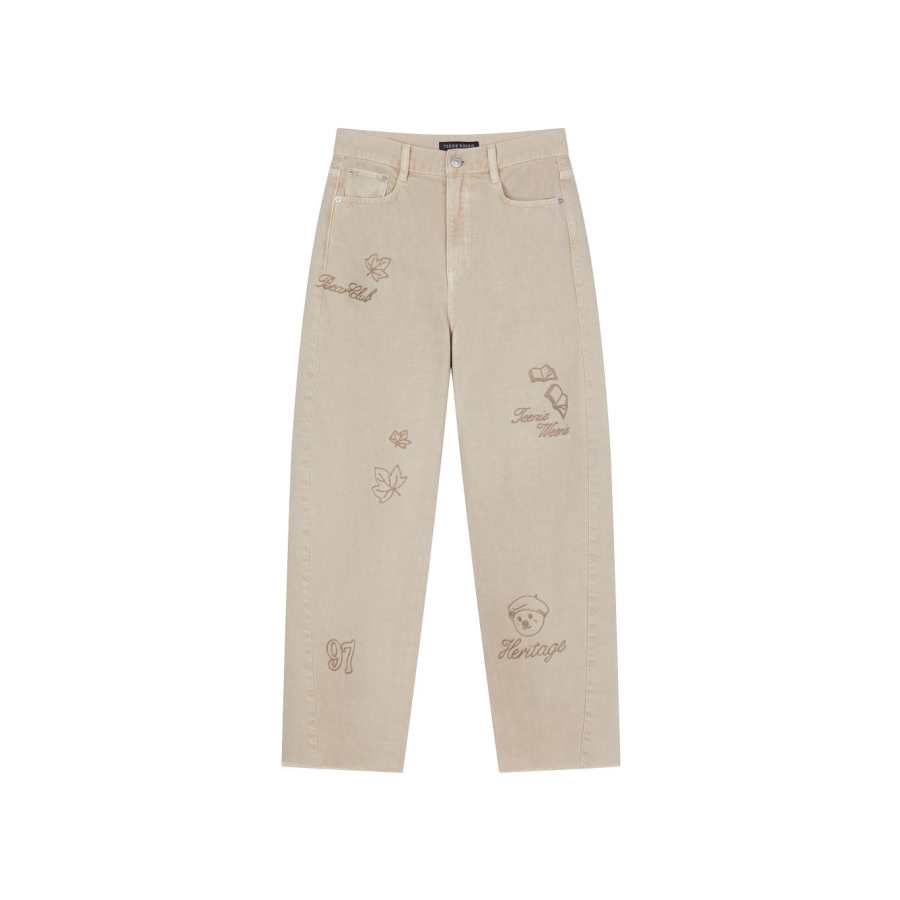 Teenie Weenie Jeans Women's Khaki Moderate Straight Fit Pants