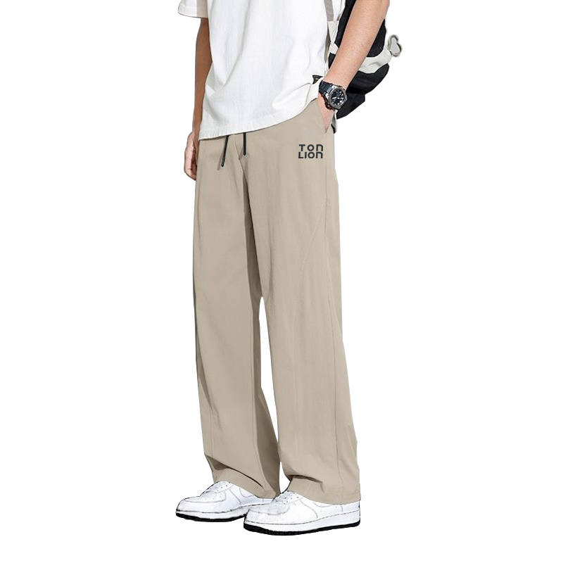 Tonlion Casual Pants Unisex Moderate Straight Fit Pants