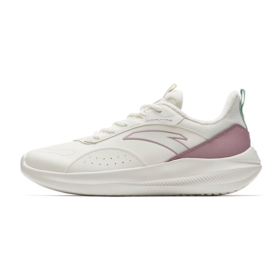 Anta Liuyun Breathable Cushioning Breathable Cushioning Low top Casual Running Shoes Women's Ivory White Taro Purple