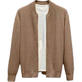 Chisportate Knitwear Unisex Stand Collar Moderate Cardigan
