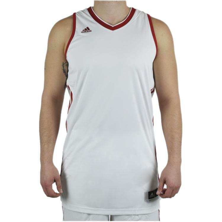 Adidas Adidas Clothing Tank Tops Men's White V Neck Moderate Straight Fit