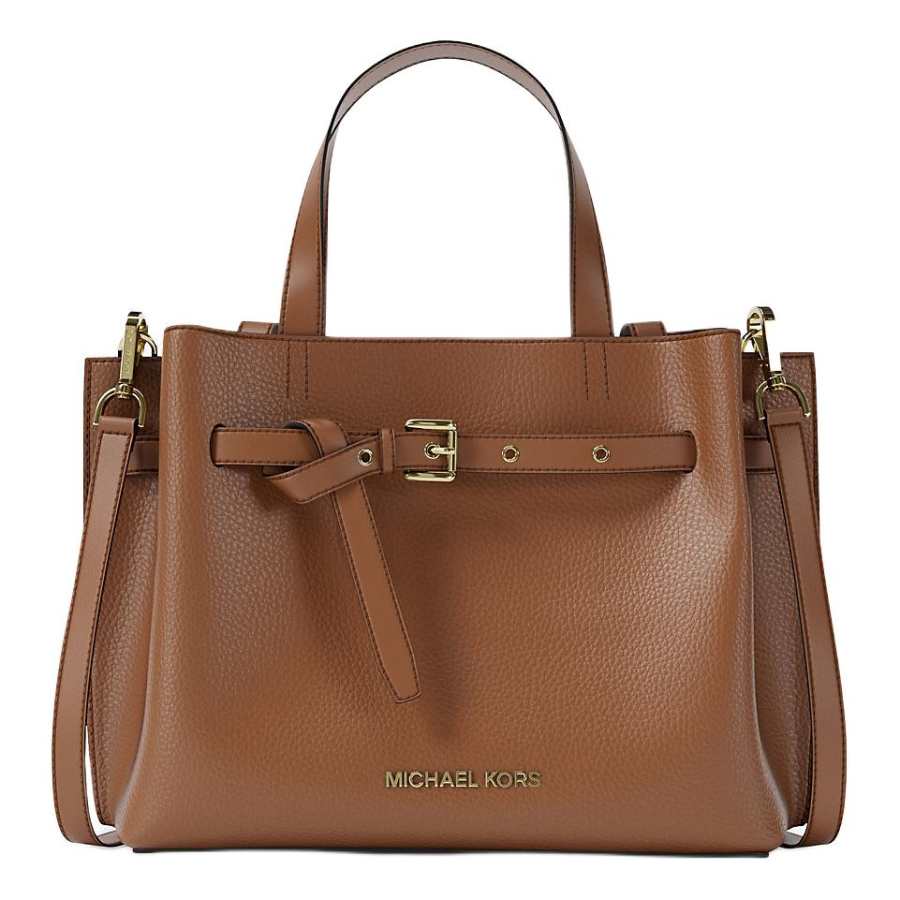 MICHAEL KORS Emilia Leather Handbag Small Women's Brown