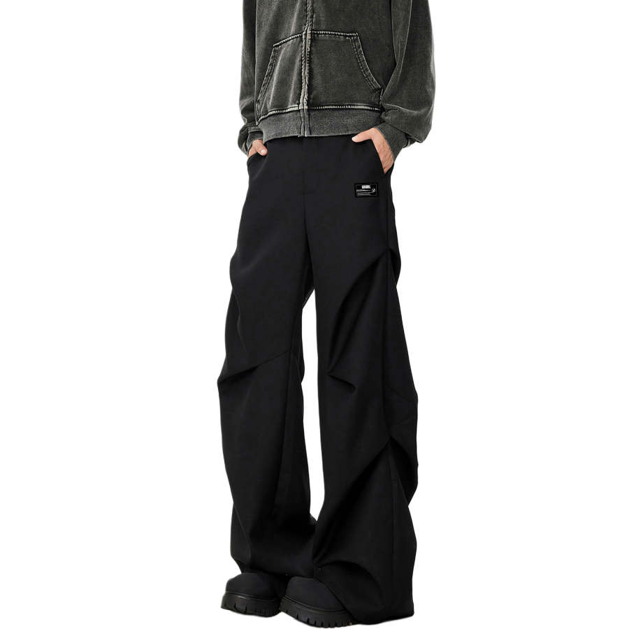 ZIAREL ZIAREL Suit Pants Unisex Black With Removable Logo Moderate