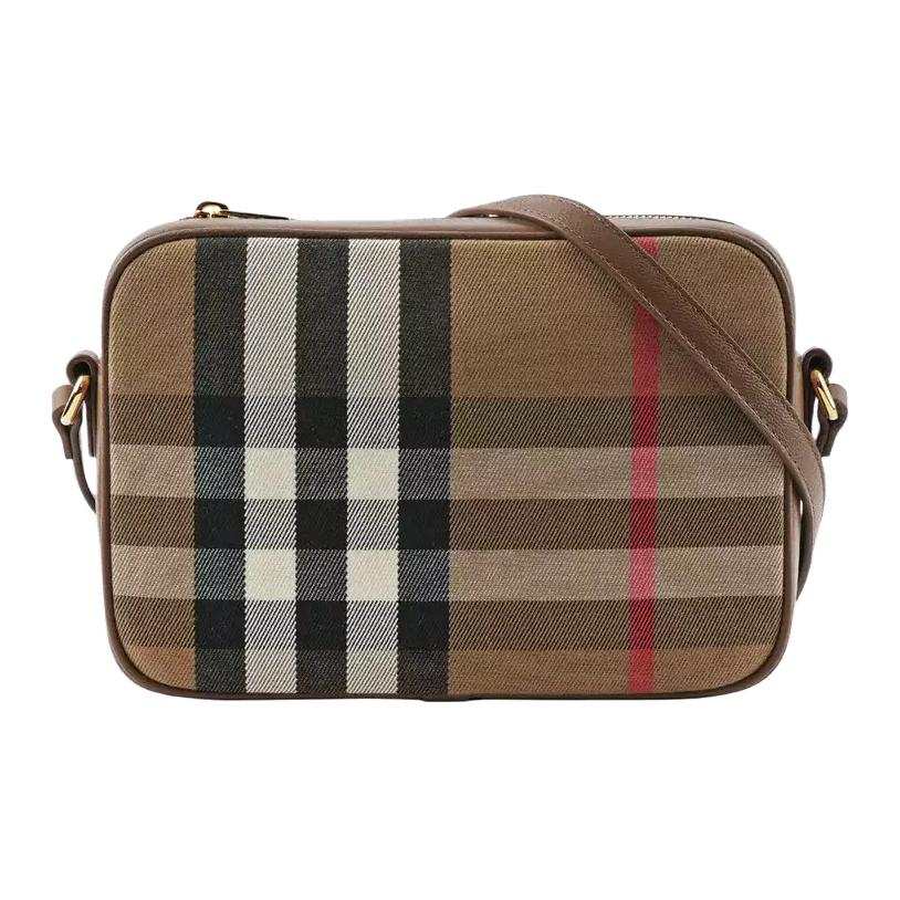Burberry Canvas Leather Shoulder Bag, Crossbody Bag Women's Beige