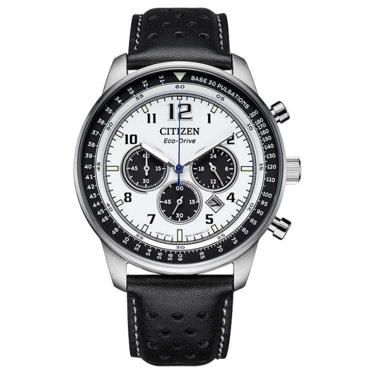 CITIZEN Ecology Drive Collection Ecology Drive Collection Light Powered Quartz Movement Cow Leather Strap