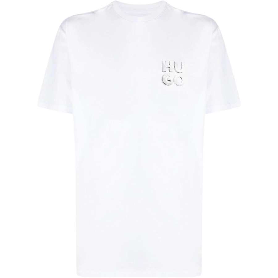 HUGO BOSS T Shirts Men's White Crew Neck Moderate
