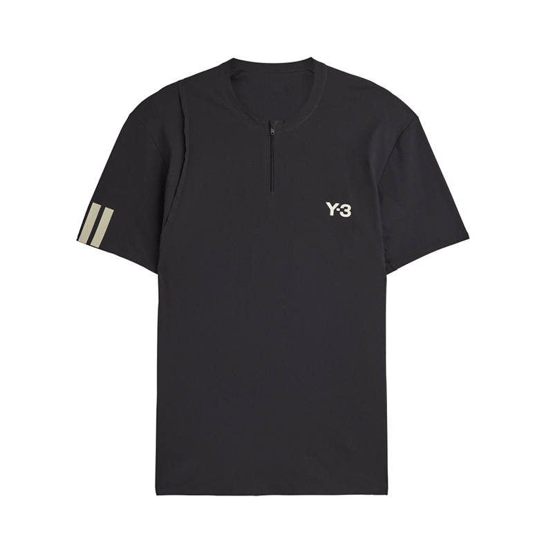 Y-3 Y 3 T Shirts Men's Black Crew Neck Moderate Straight Fit