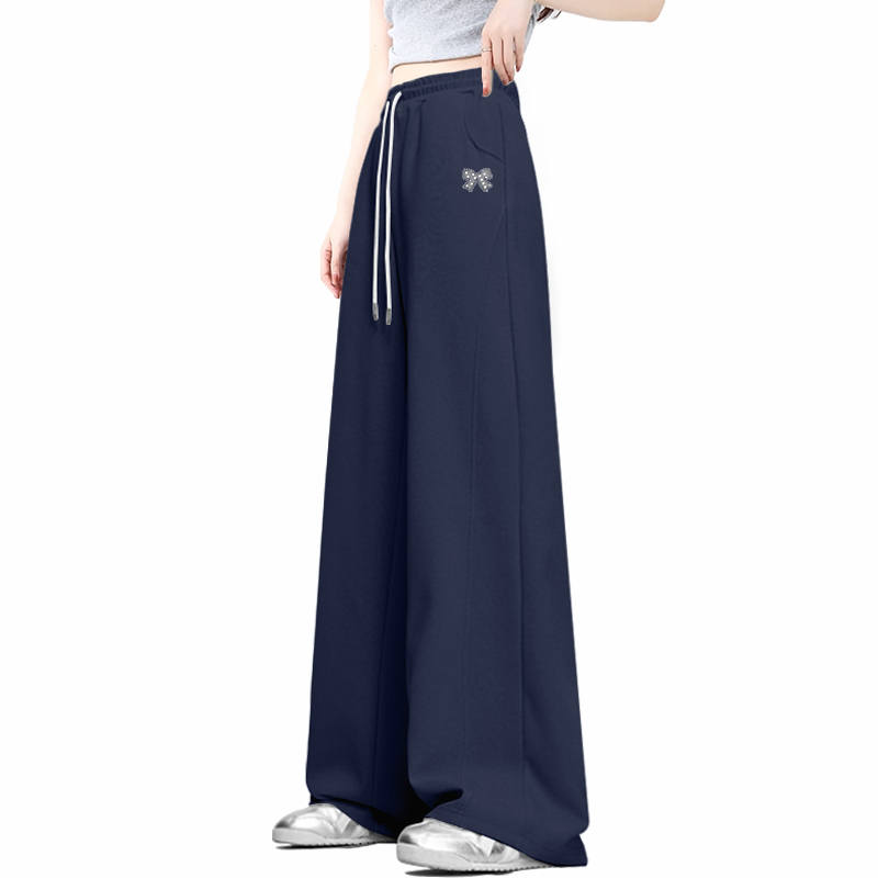 Tonlion Casual Pants Women's Moderate Wide Leg Pants