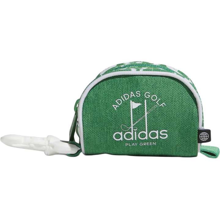 Adidas Adidas Recycled Polyester Plain Weave Fabric Travel Storage Bag Unisex Green & White