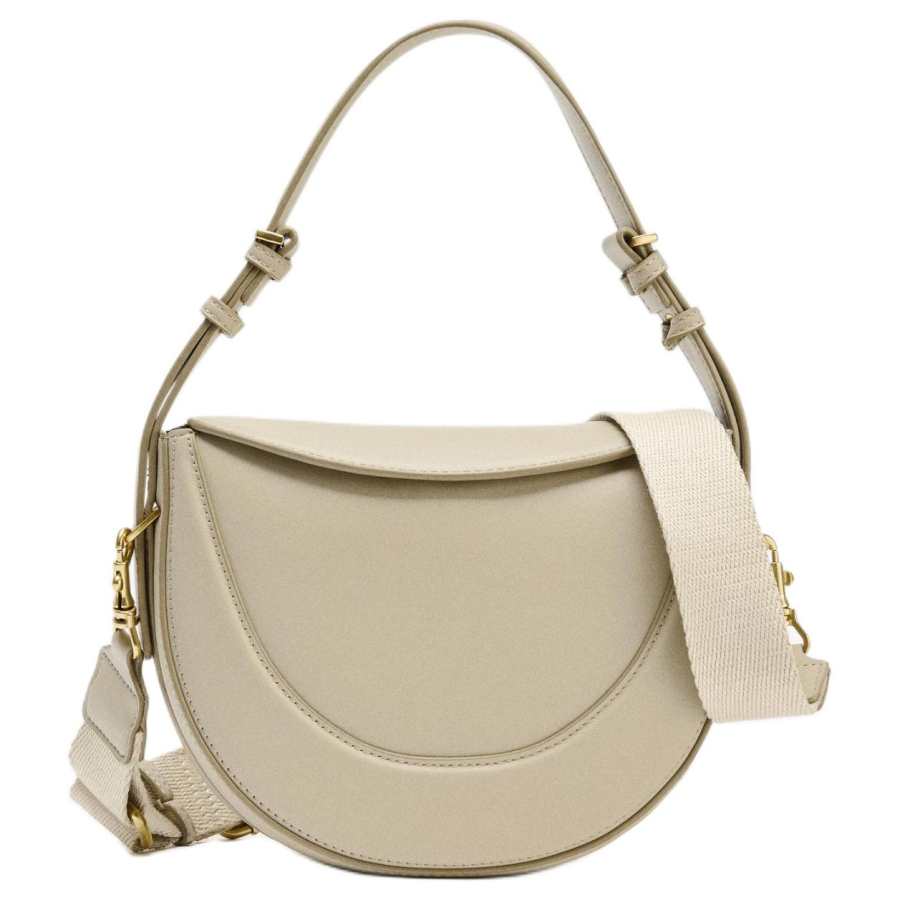 ZARA Polyurethane One Shoulder Handbag Women's Taupe