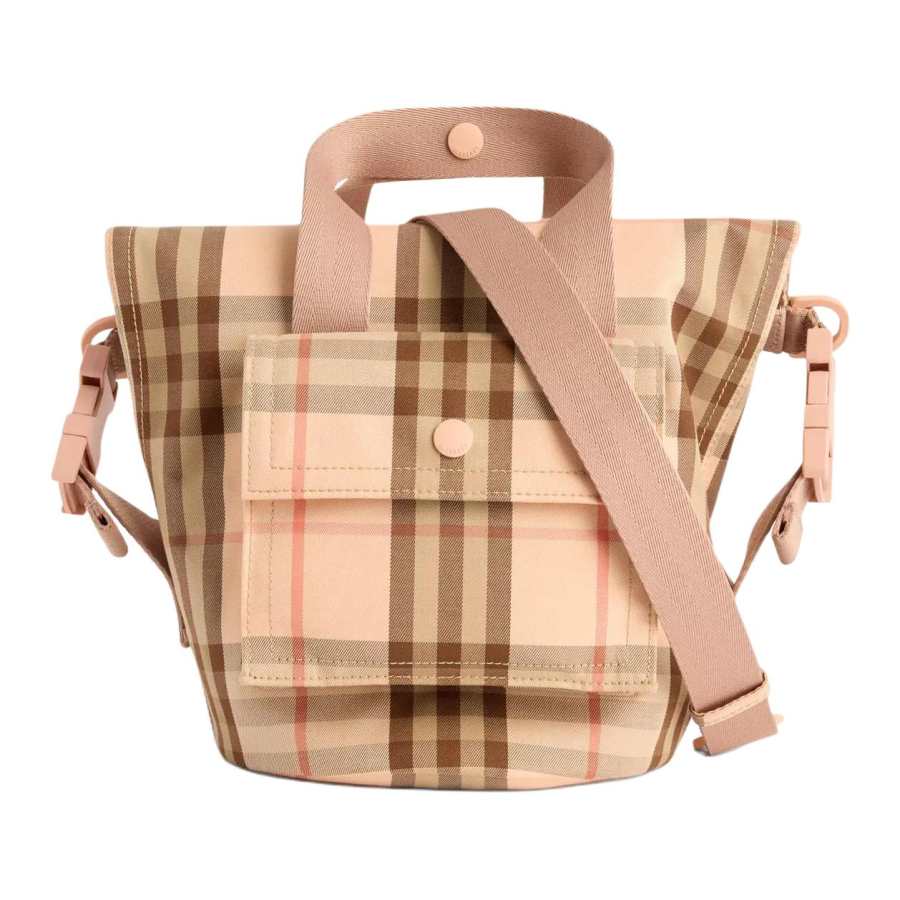 Burberry Cotton Tote Bag, Shopping Bag, Shoulder Bag, Crossbody Bag, Handbag Women's Camel
