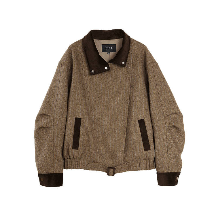 ELLE ELLE Cropped Coat Women's Coffee