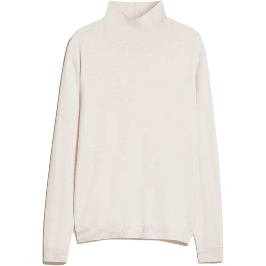 WEEKEND MaxMara Kiku Collection Silk And Wool Yarn Sweater Women's Ecru