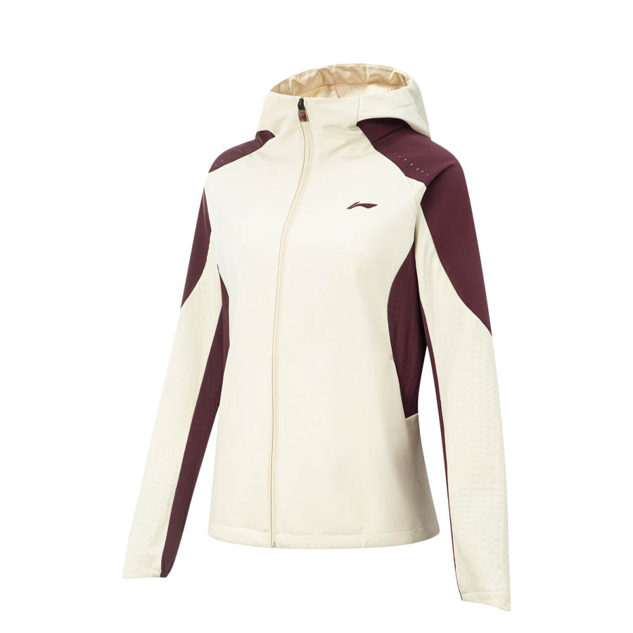 Li-Ning Li Ning Running, Fleece Lined Thermal, Windproof Water Repellent Hooded Sports Fashion Versatile Casual, Print