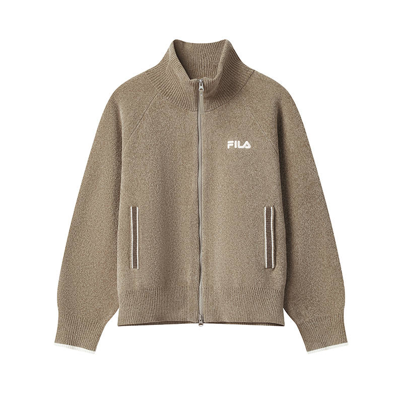 FILA Jackets Women's Bean Brown Stand Collar Moderate Other