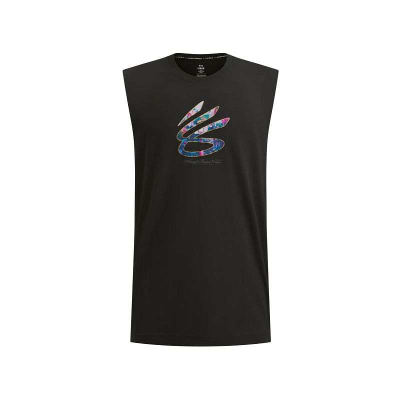 Under Armour Tank Tops Men's Black Crew Neck Moderate Other