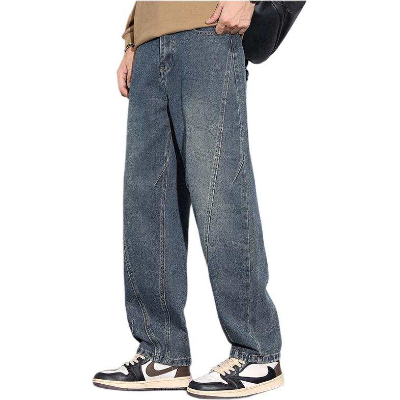 Tonlion Jeans Unisex Denim Blue Moderate Wide Leg Pants