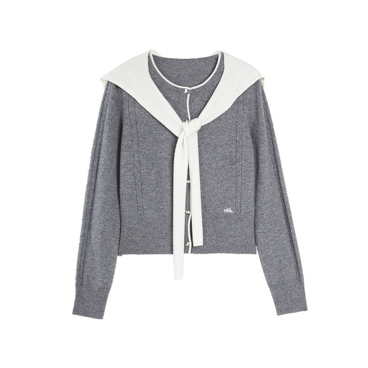 ELLE ELLE Sweaters Women's Medium Gray Crew Neck Moderate