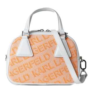 KARL LAGERFELD / Karl Lagerfeld Jeans Letter Print Cotton Handbag Small Women's Pink