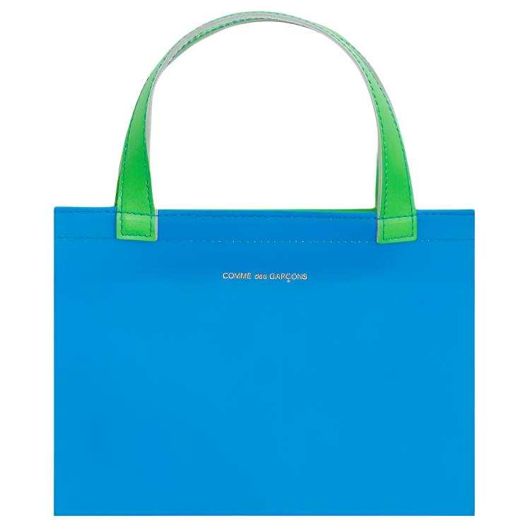 CDG Play Leather Tote Bag, Shopping Bag, Handbag Unisex Blue