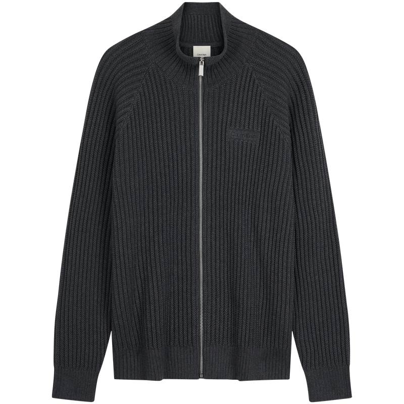 Calvin Klein Knitwear Men's Stand Collar Moderate Cardigan