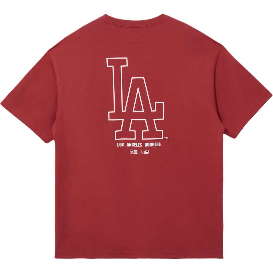 New Era T Shirts Unisex Red Crew Neck Moderate