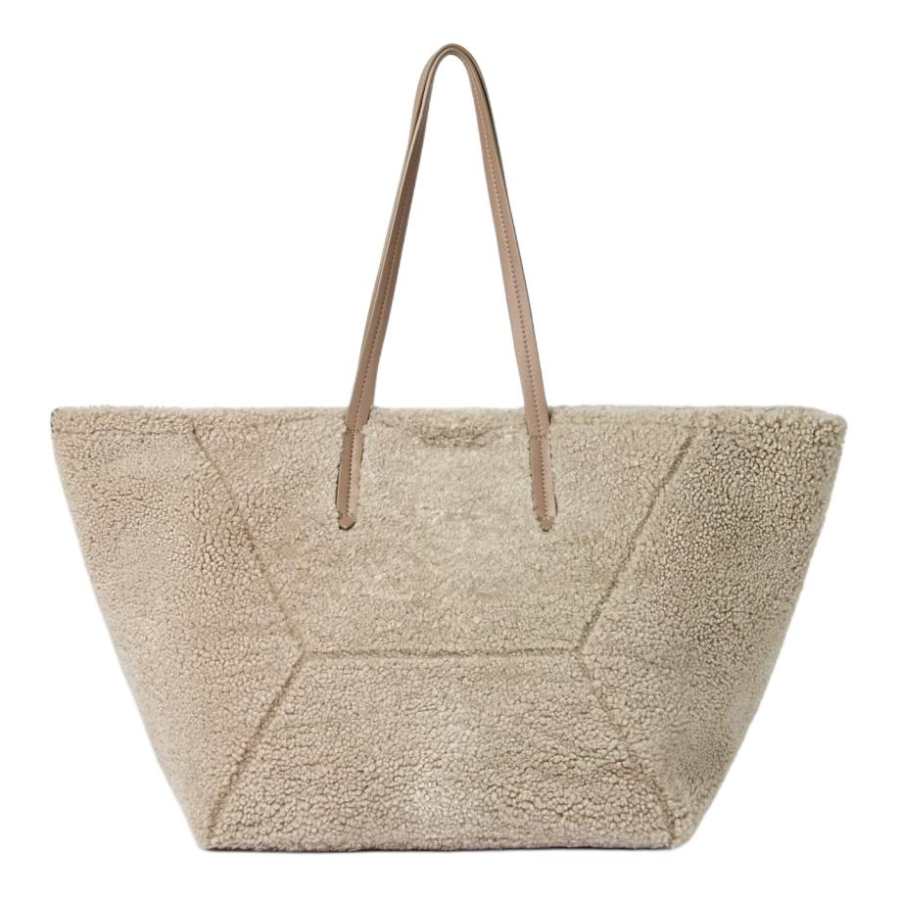 Brunello Cucinelli shearling tote bag
