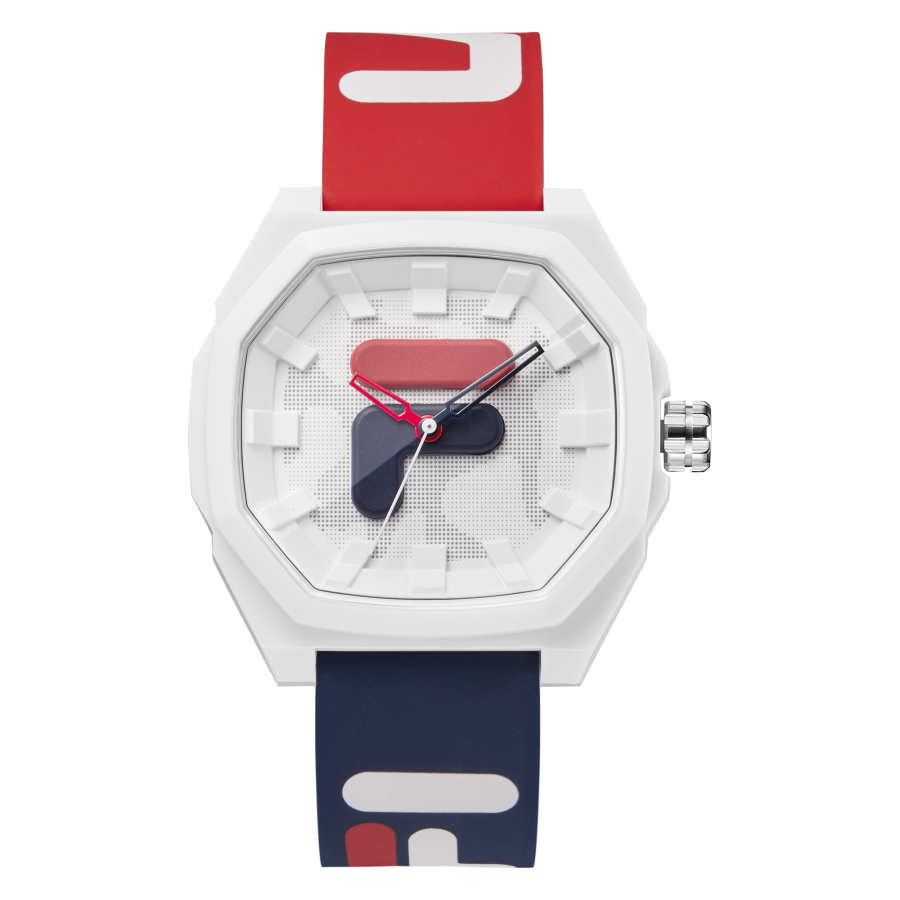 FILA Wrist Watches Quartz Movement Silicone Strap 45mm Beige Watch Dial Women's Watch 30m Water Resistant