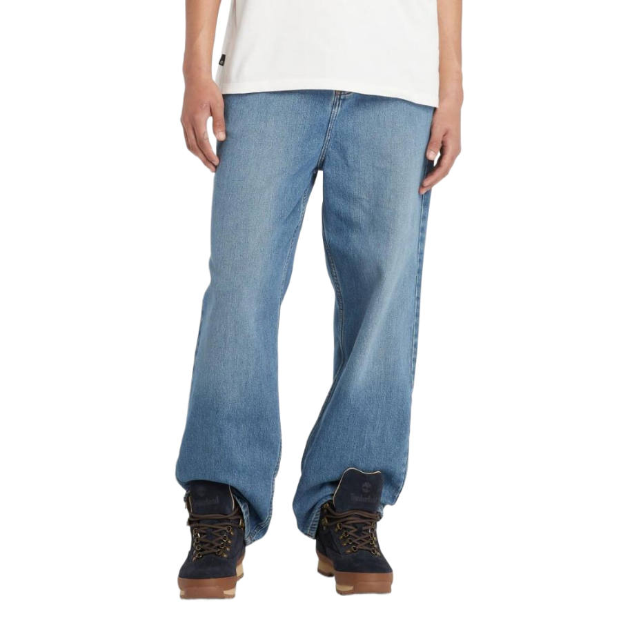 Timberland Jeans Men's Blue Moderate Straight Fit Pants