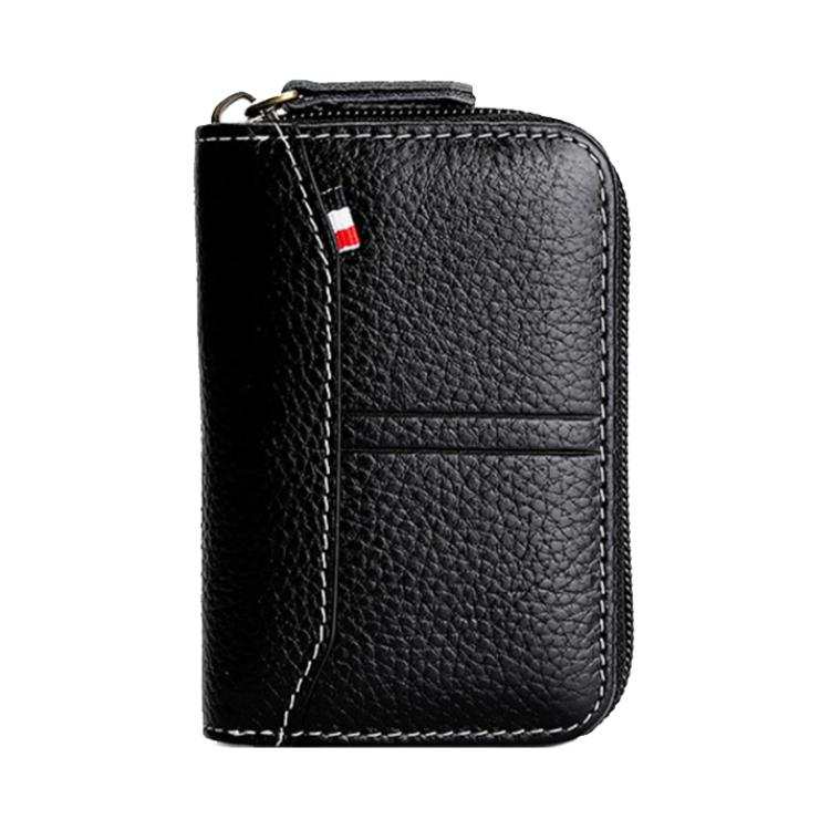 LAORENTOU Top Grain Cow Leather Wallet Regular Unisex Black/Coffee