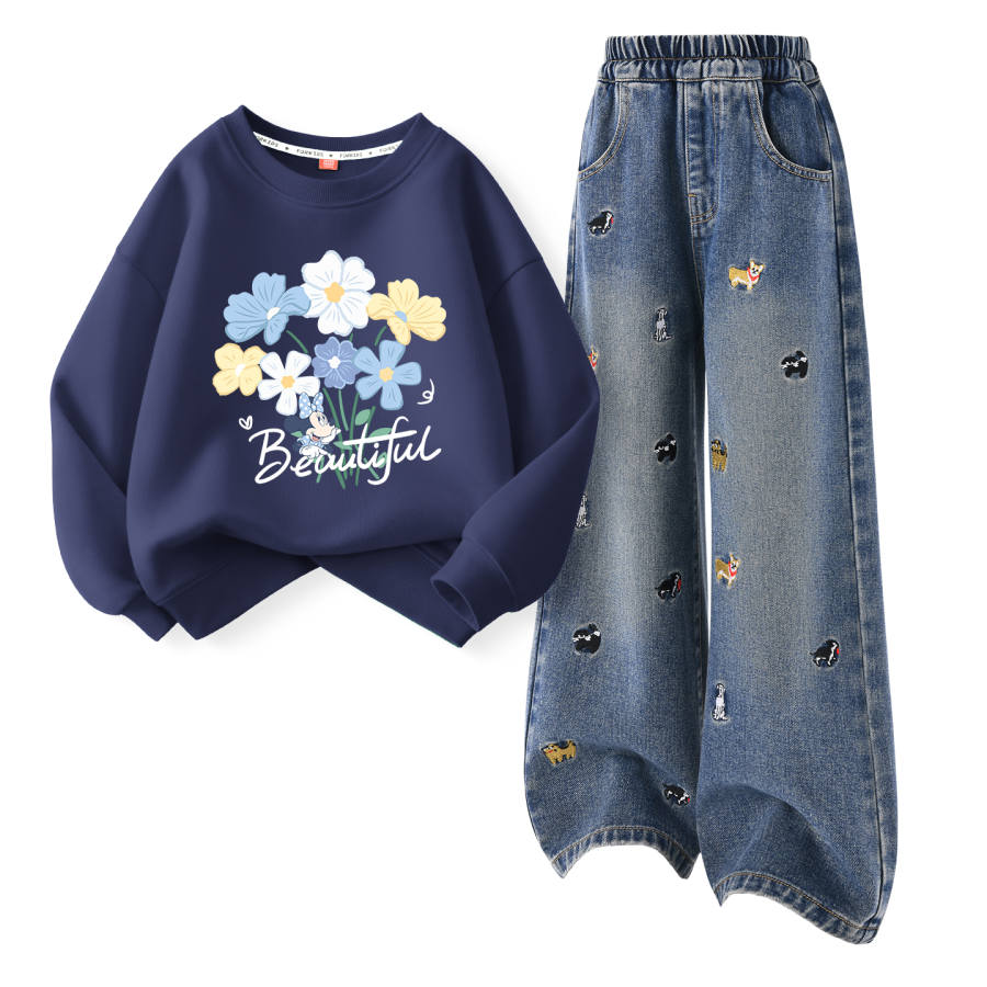 Disney Kids Casual Sportswear Crew Neck Moderate