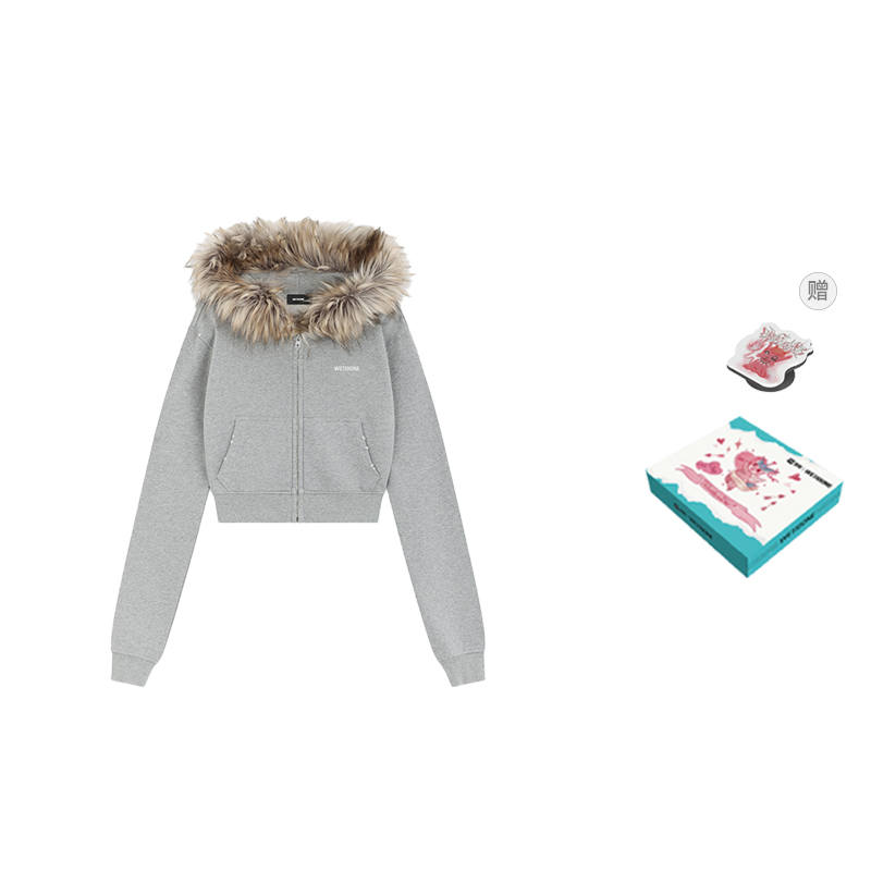 WE11DONE WE11DONE Cropped Coat Women's Mixed Gray