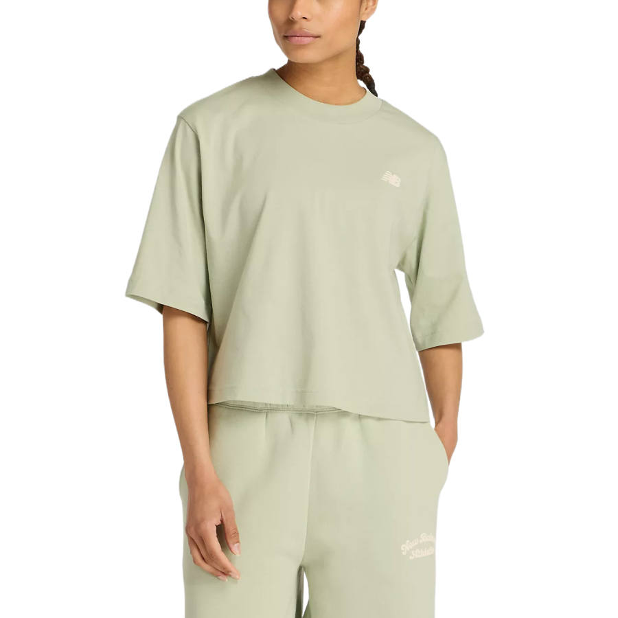 New Balance New Balance LINEAR HERITAGE Drop Shoulder Sleeve T Shirt Women's