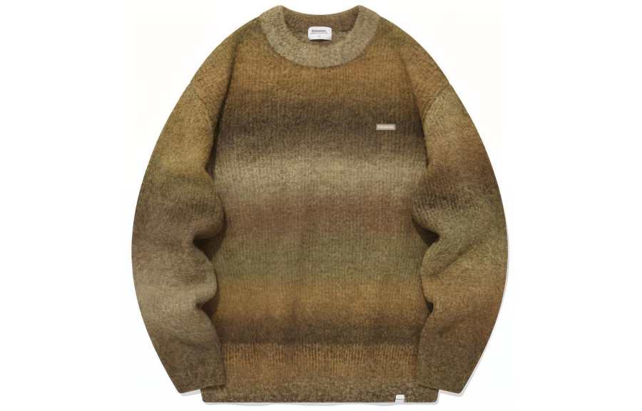 COVERNAT Sweaters Unisex Khaki Crew Neck Moderate