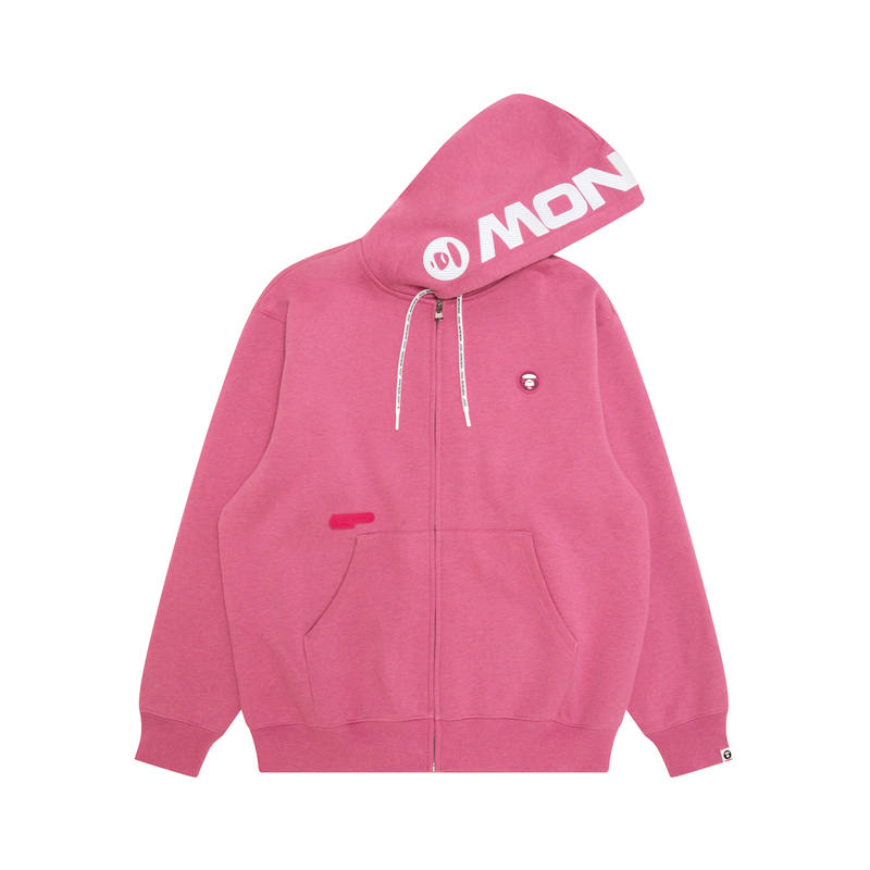 Aape logo-detail zip-up hoodie