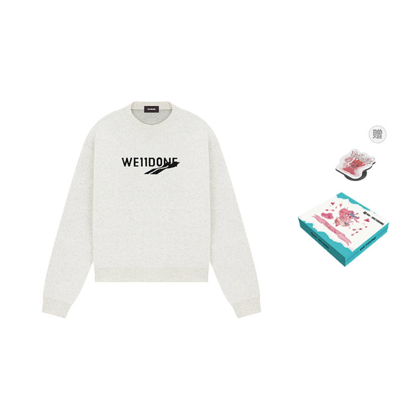 WE11DONE WE11DONE Logo Intarsia knit Crew neck Jumper